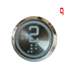 Druckknopf für den Aufzug im 2. Stock