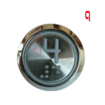 Druckknopf für den Aufzug im 4. Stock