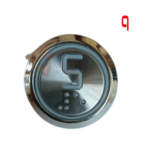 Druckknopf für den Aufzug im 5. Stock