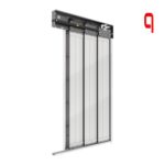 Merih B-20 3-Panel-Teleskop-Landetüren aus satiniertem Edelstahl