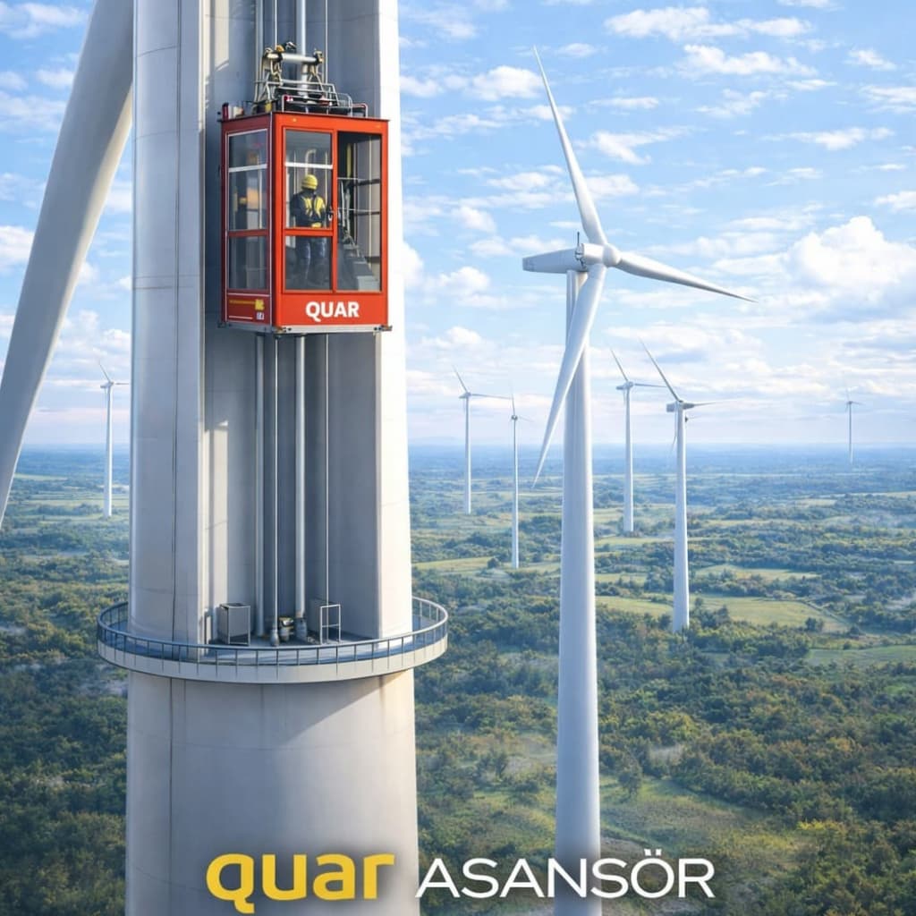 Rüzgar Türbini Servis Asansörü